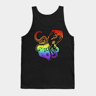 Fathomless D20: dnd 5e warlock dice Rainbow edition Tank Top